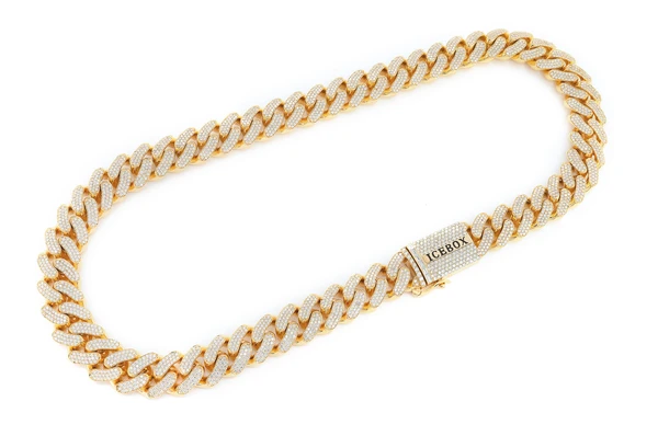 17mm miami cuban link necklace 14k 26.10ctw gold color yellow 3