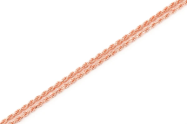 1mm rope 14k chain gold color rose 2