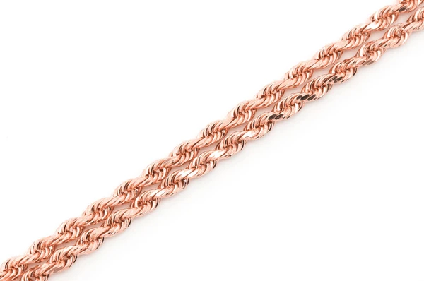 2.5mm rope 14k chain gold color rose 2