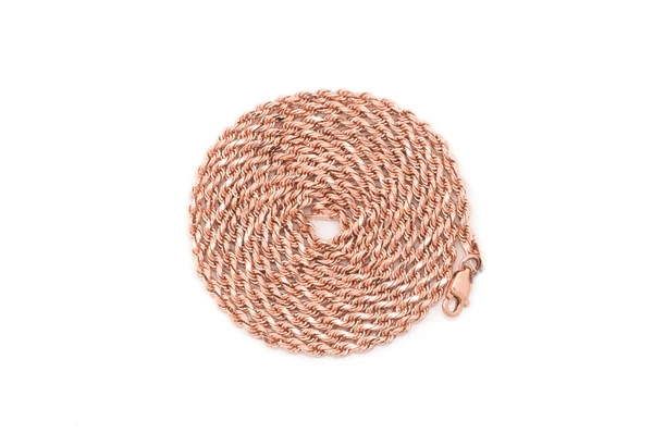 2.5mm rope 14k chain gold color rose 3