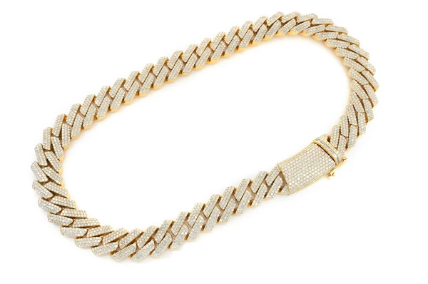 22mm raised cuban link necklace 14k 71.00ctw gold color yellow 3