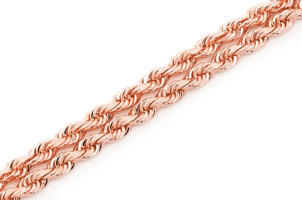 3.5mm rope 14k chain gold color rose 2