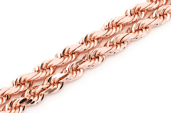 4.5mm rope 14k chain gold color rose 2
