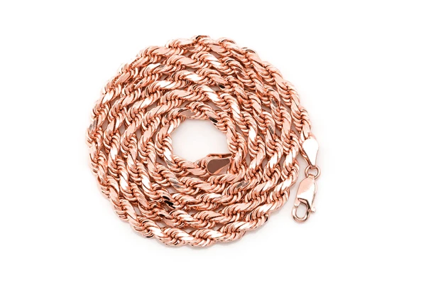 4.5mm rope 14k chain gold color rose 3