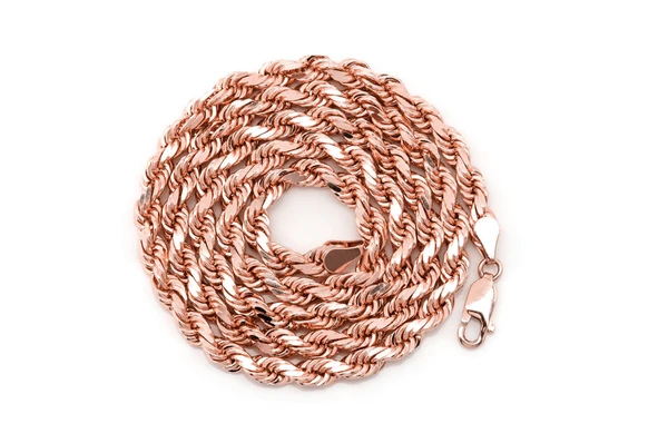 4mm rope 14k chain gold color rose 3