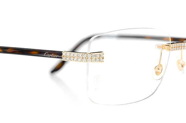 57mm cartier gold glasses gold color yellow 3
