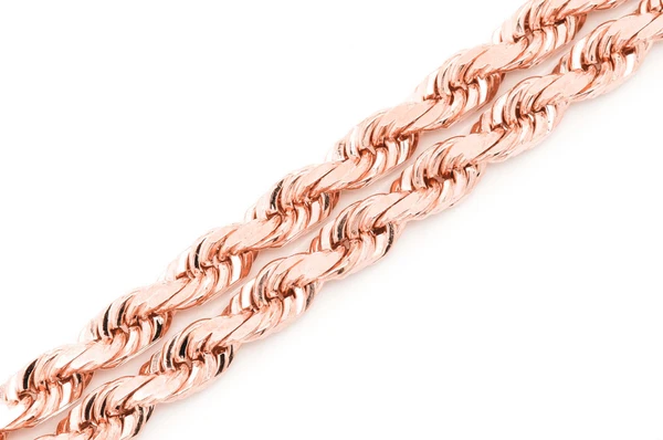 5mm rope 14k chain gold color rose 2