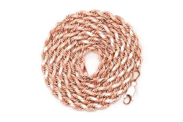 5mm rope 14k chain gold color rose 3