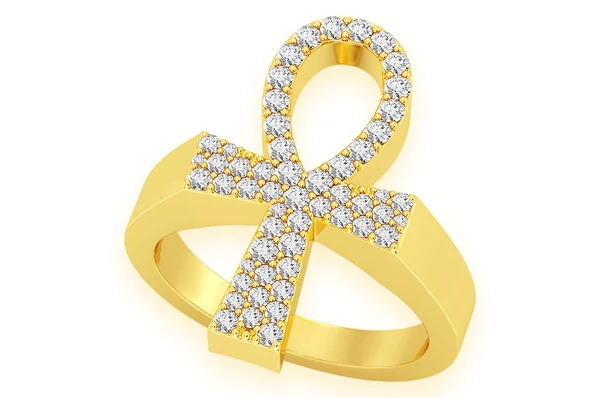 ankh signet 14k gold color yellow 2