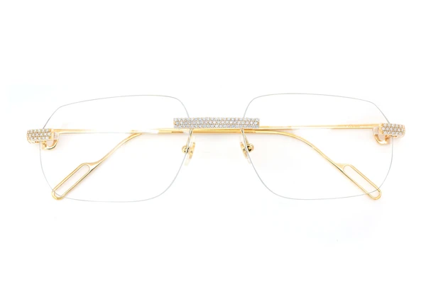 cartier gold & transparent glasses gold color yellow 6
